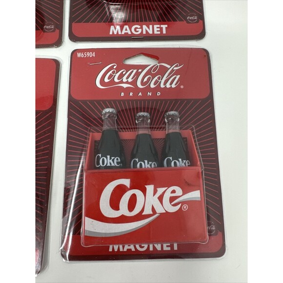 Vintage Coca Cola Coke Refrigerator Magnet Collectible Lot of 6 COMPLETE SET 90s - Picture 5 of 12
